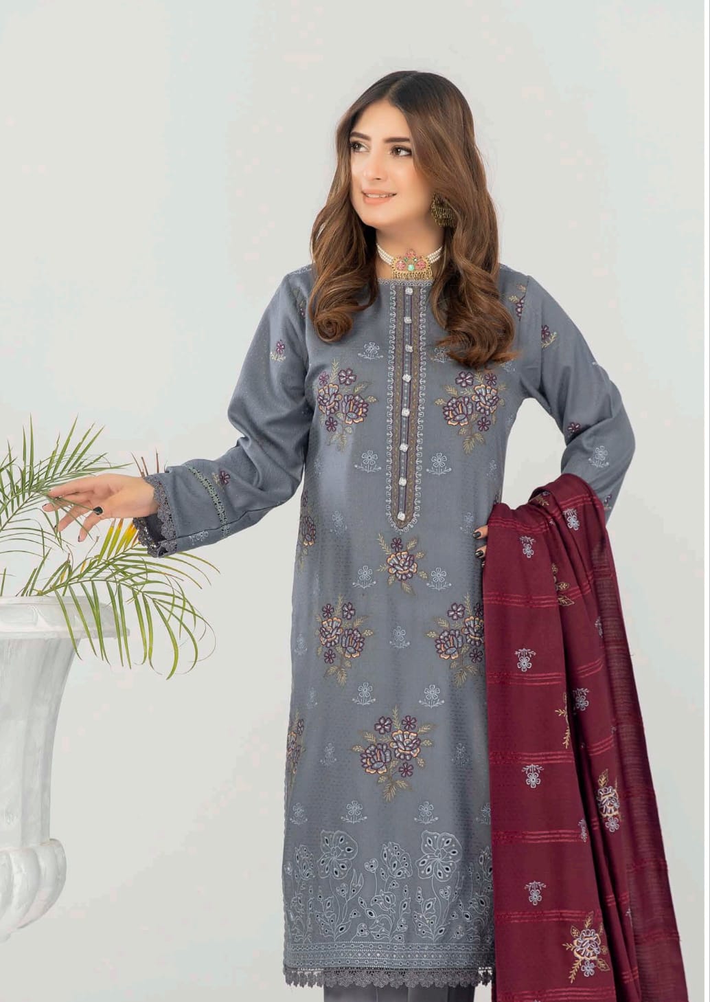 Peach wool chamki collection