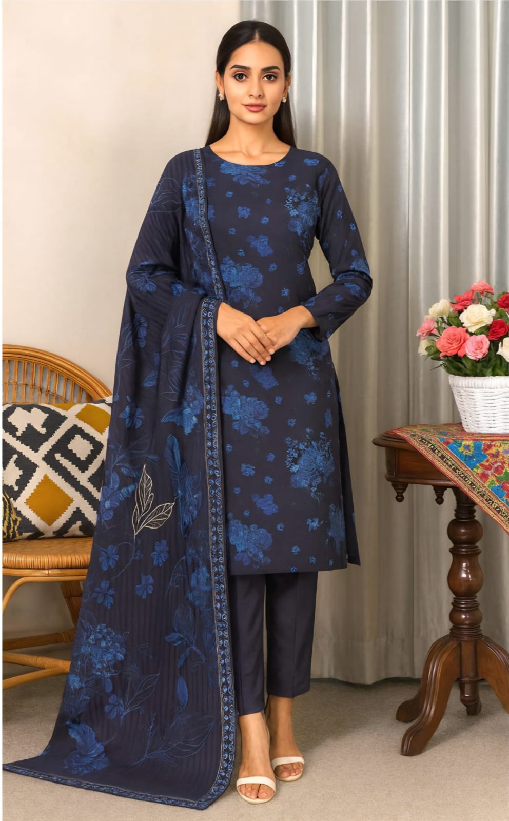 Karandi unstitched 3pcs