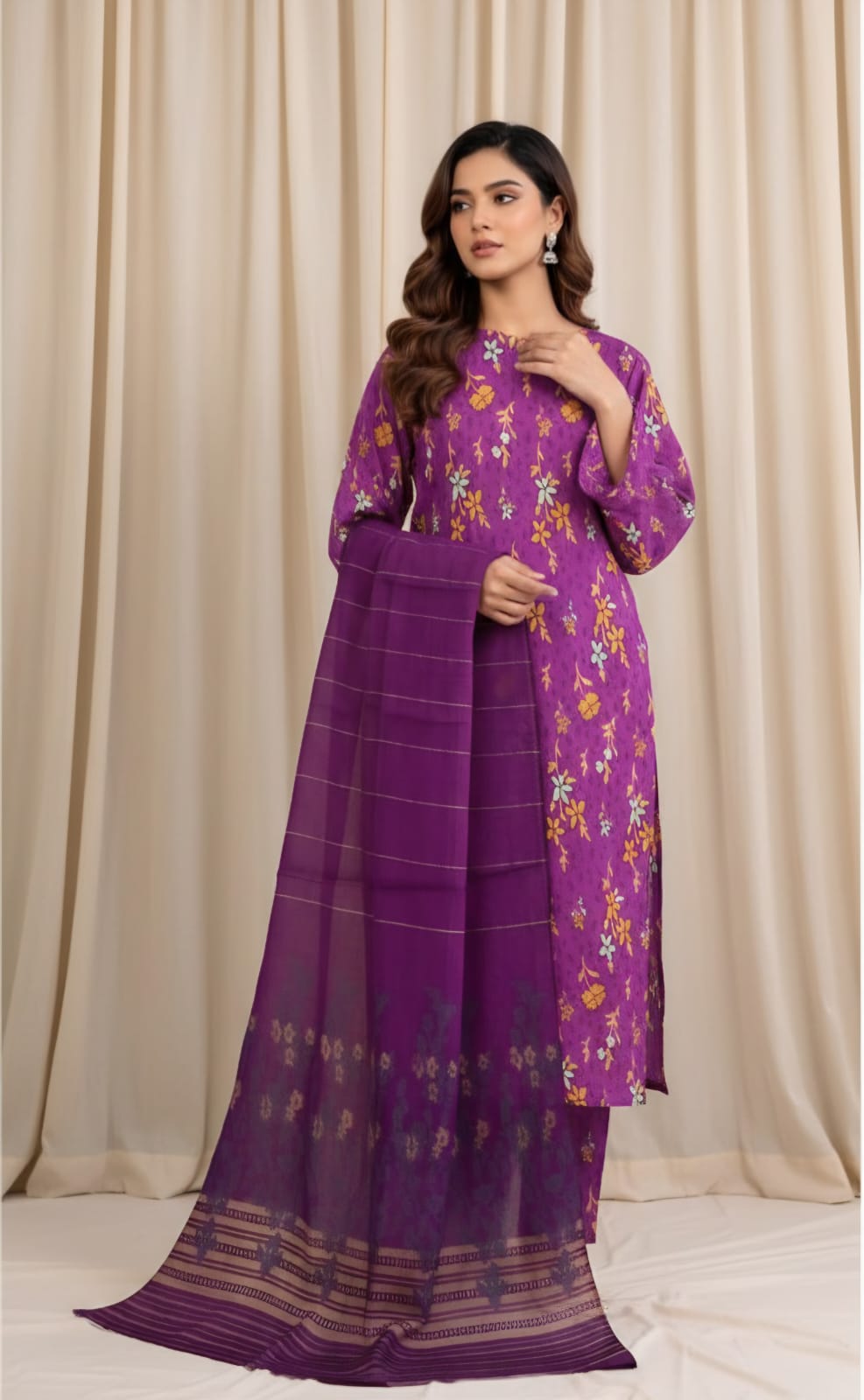 Printed Lawn 3-Pcs