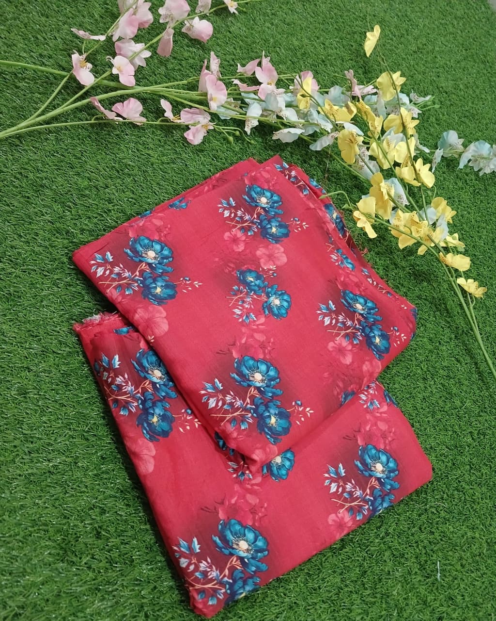 Premium Quality digital printed Linen Banadora 2 -Pc Unstitched .