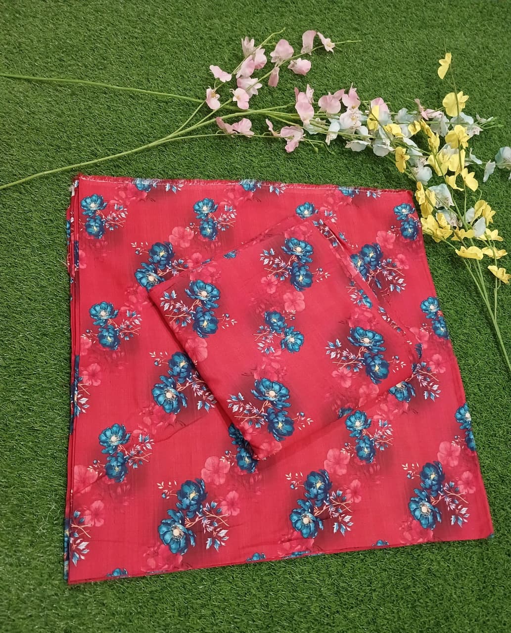 Premium Quality digital printed Linen Banadora 2 -Pc Unstitched .