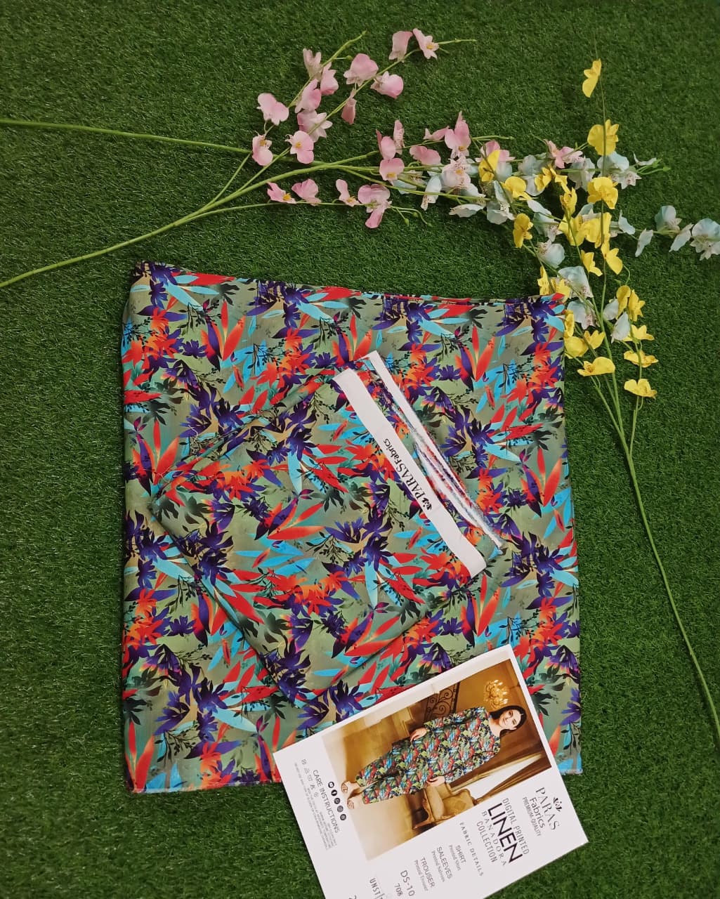 Premium Quality digital printed Linen Banadora 2 -Pc Unstitched .