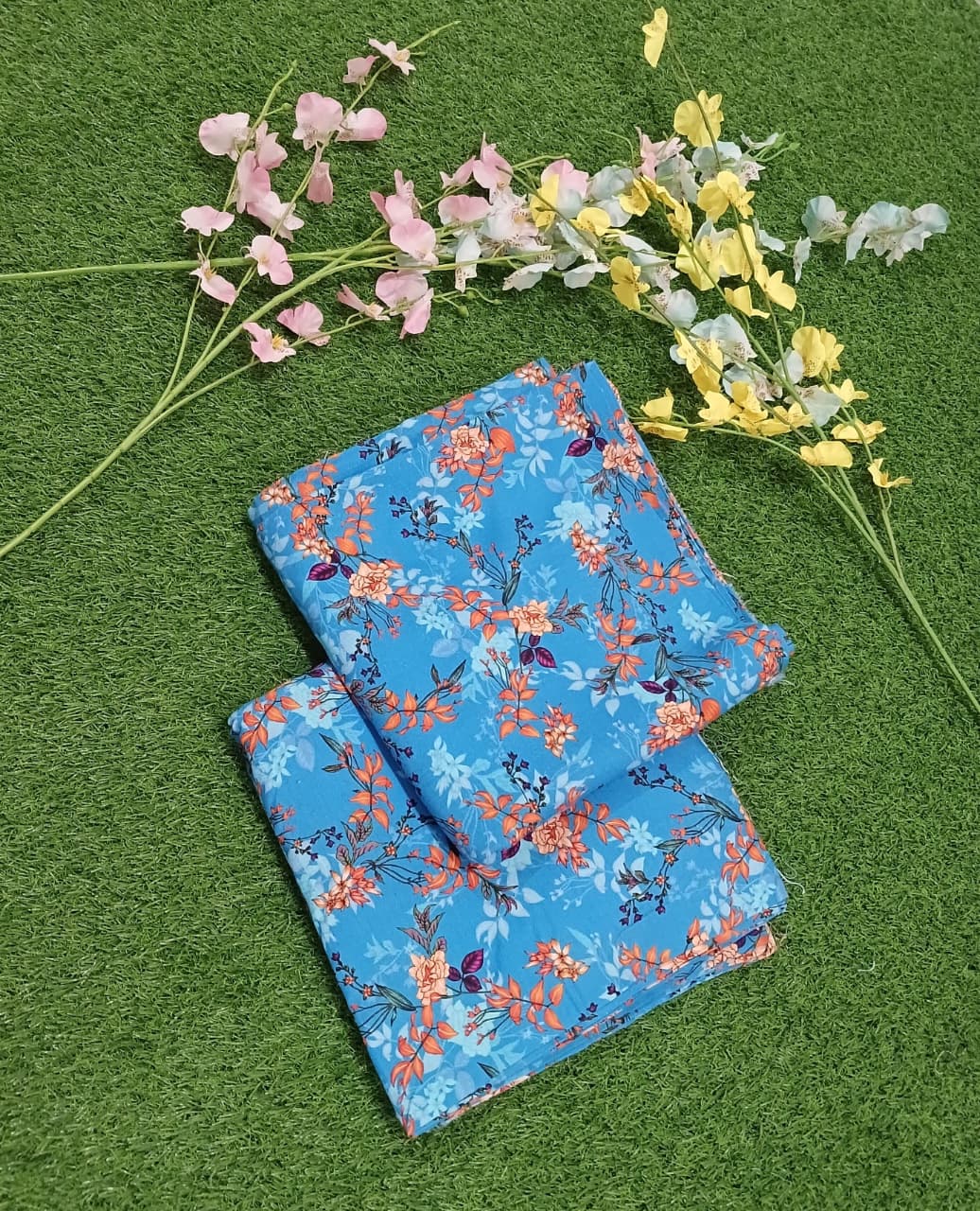 Premium Quality digital printed Linen Banadora 2 -Pc Unstitched .