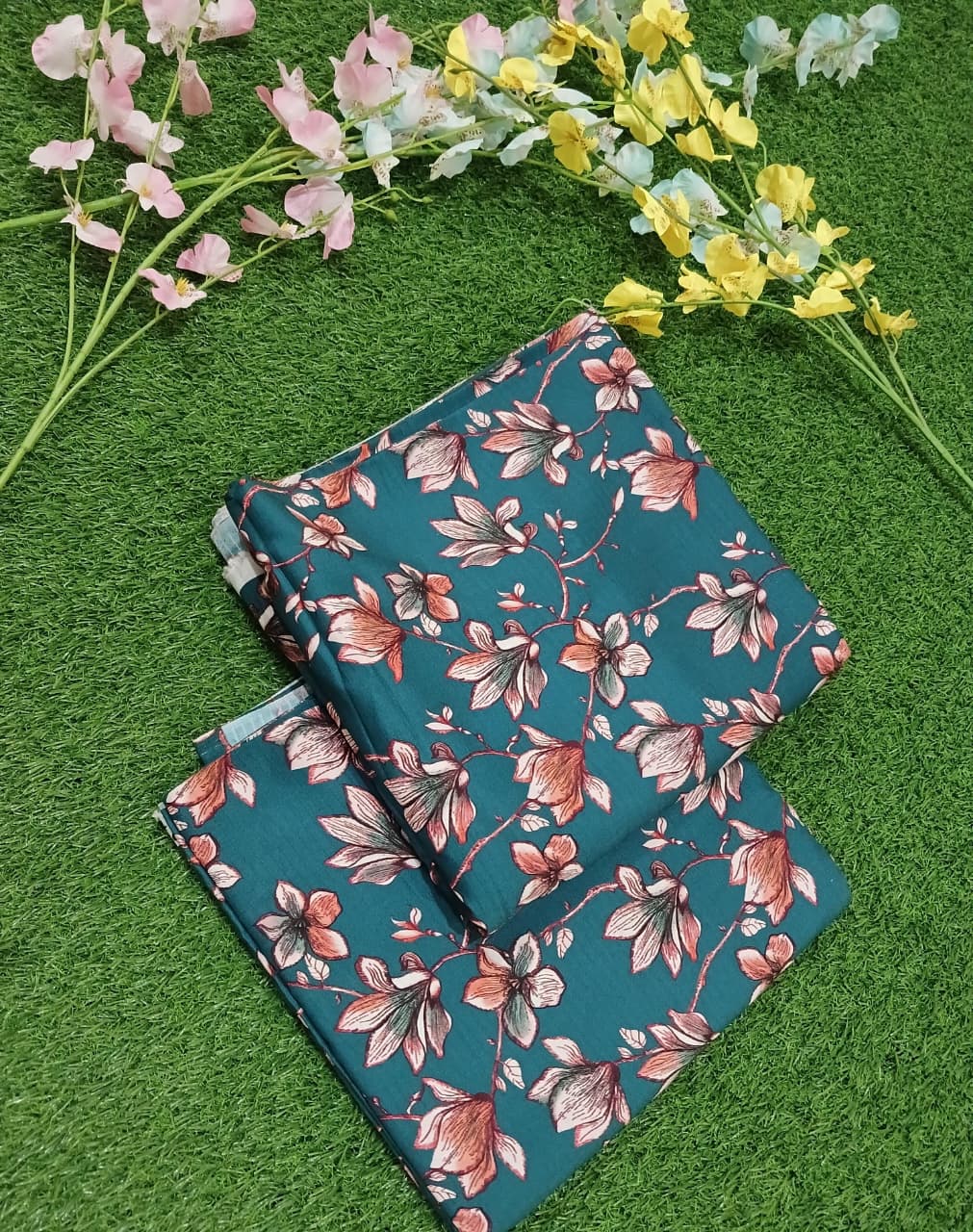 Premium Quality digital printed Linen Banadora 2 -Pc Unstitched .