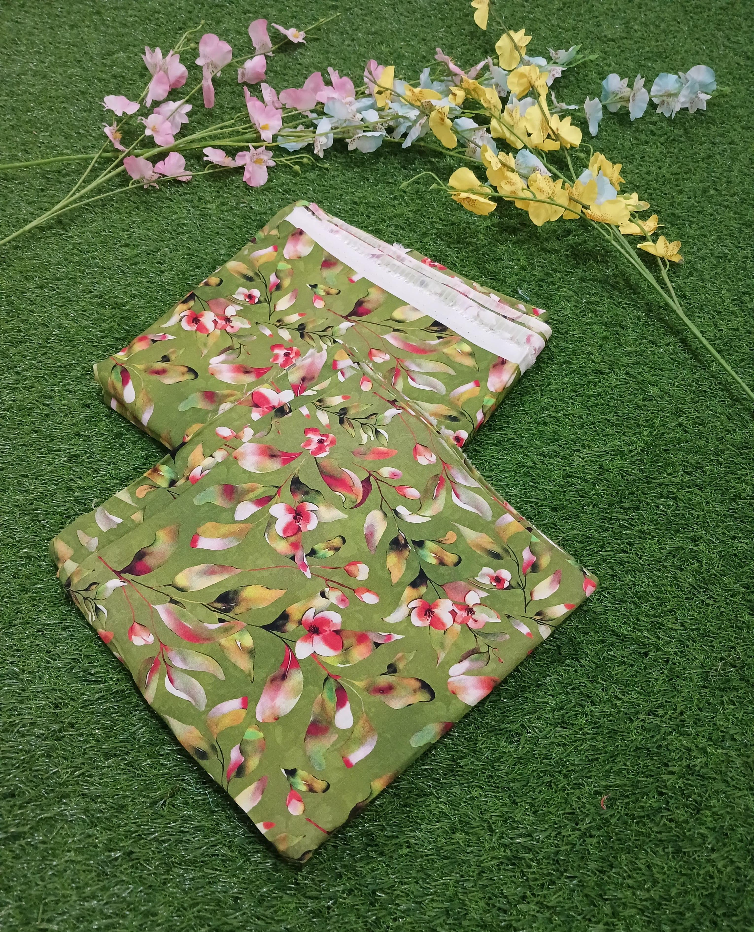 Premium Quality digital printed Linen Banadora 2 -Pc Unstitched .