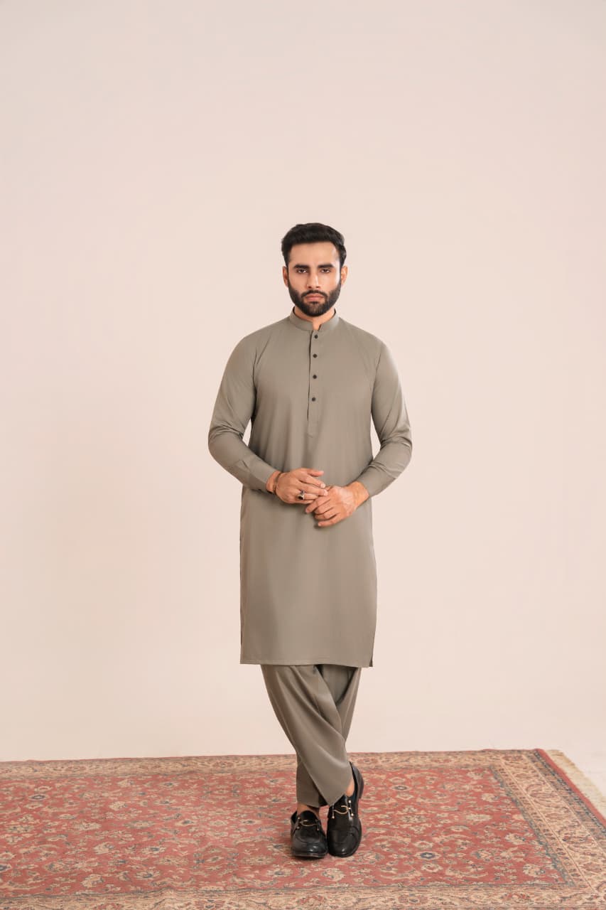 Beige  Wash and Wear fabric Stiched Men’s Shalwar Kameez. Collection”.