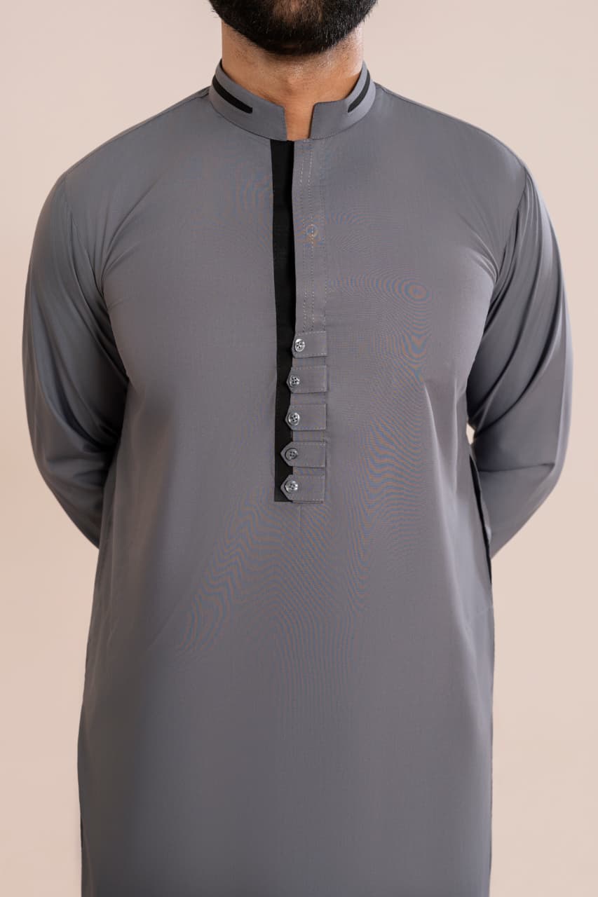 Moonstone Grey Wash and Wear fabric Stiched Men’s Shalwar Kameez. Collection”.