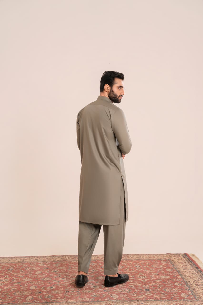 Beige  Wash and Wear fabric Stiched Men’s Shalwar Kameez. Collection”.