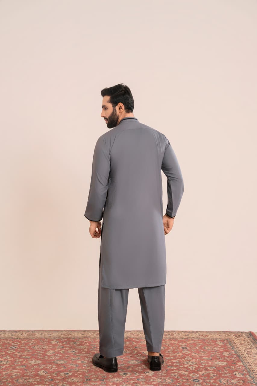 Moonstone Grey Wash and Wear fabric Stiched Men’s Shalwar Kameez. Collection”.