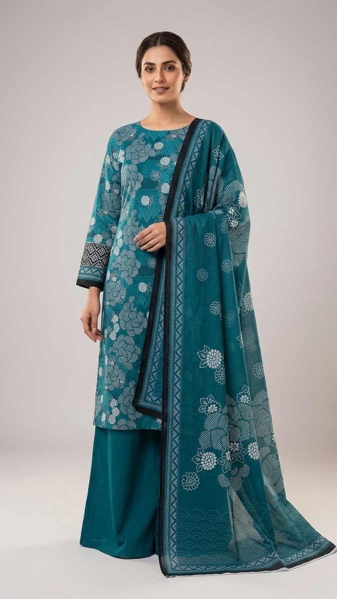Printed Lawn 3-Piece unstitched