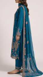 Embroidered Lawn 3-pcs unstitched