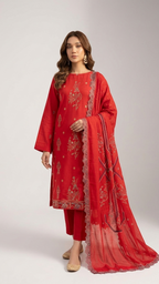 Embroidered Lawn 3-pcs unstitched