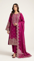 Embroidered Lawn 3-pcs unstitched