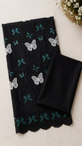 Chicken Kari Embroidered  Lawn 2-Pc (BLACK)