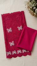 Chicken Kari Embroidered Lawn 2-Pc (RED)