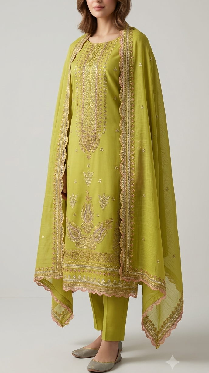 Embroidered Lawn 3-pcs unstitched
