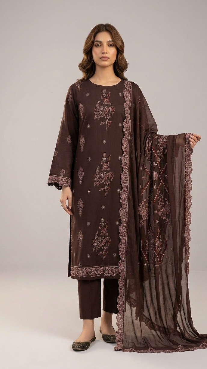 Embroidered Lawn 3-pc unstitched