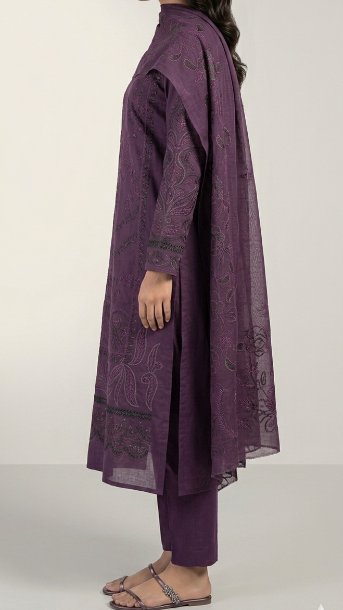 Embroidered Lawn 3-pcs unstitched
