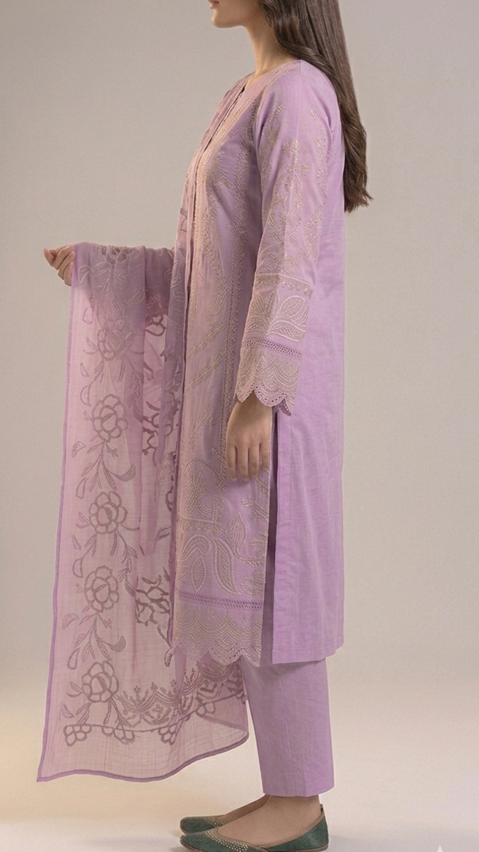 Embroidered Lawn 3-pcs unstitched
