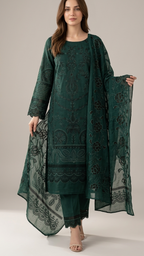 Embroidered Lawn 3-pcs unstitched