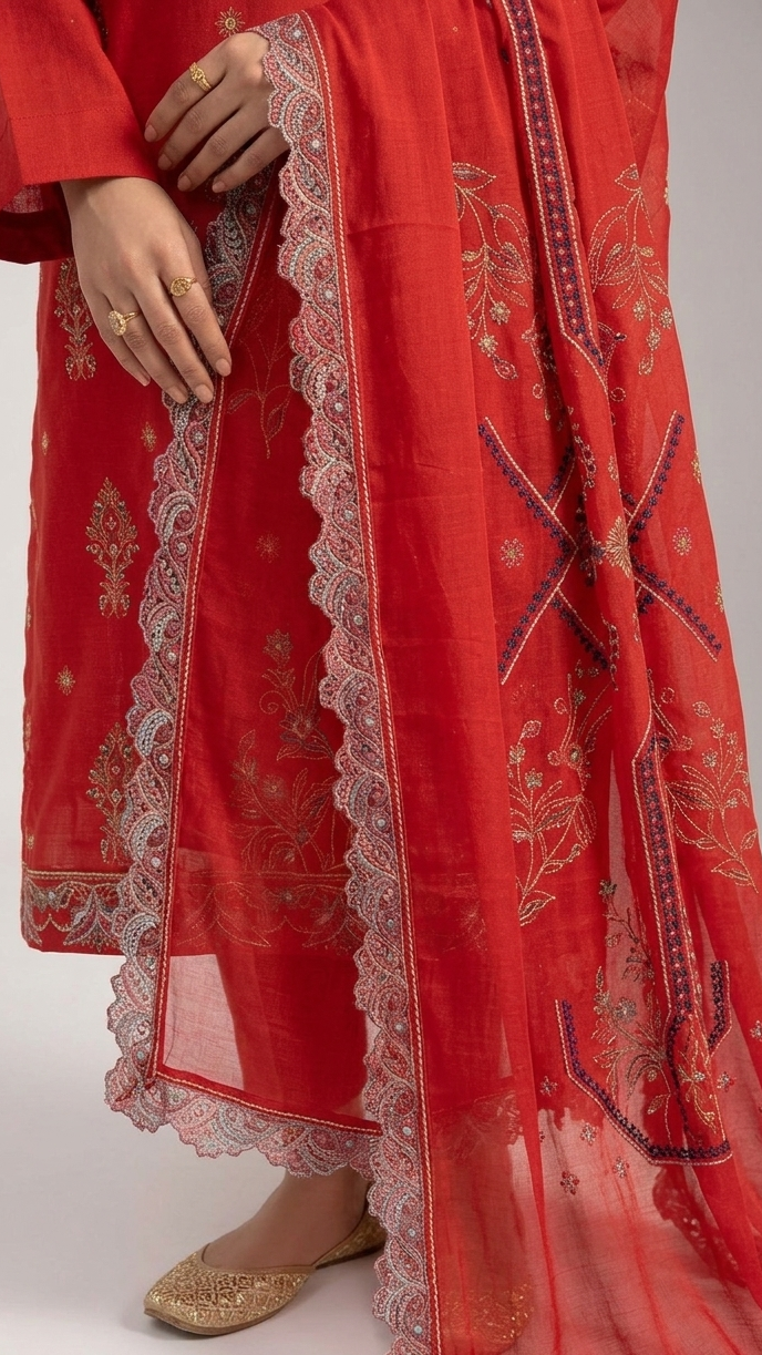 Embroidered Lawn 3-pcs unstitched