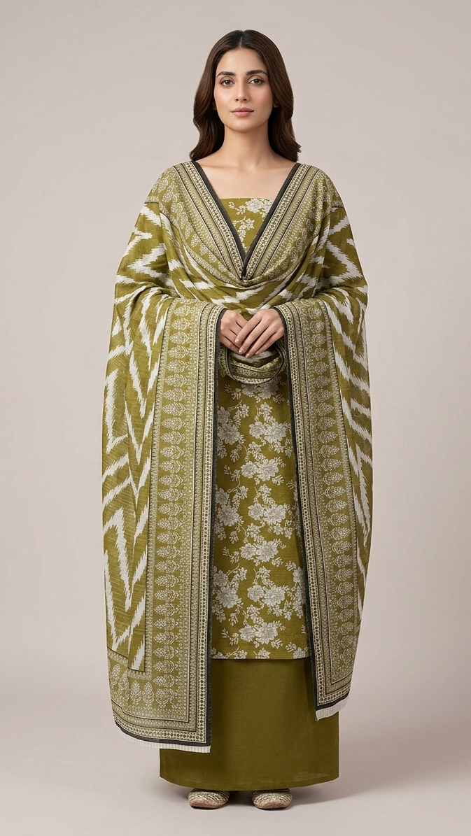 Printed Lawn 3-Piece unstitched