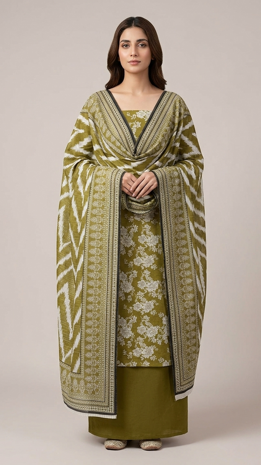 Printed Lawn 3-Piece unstitched