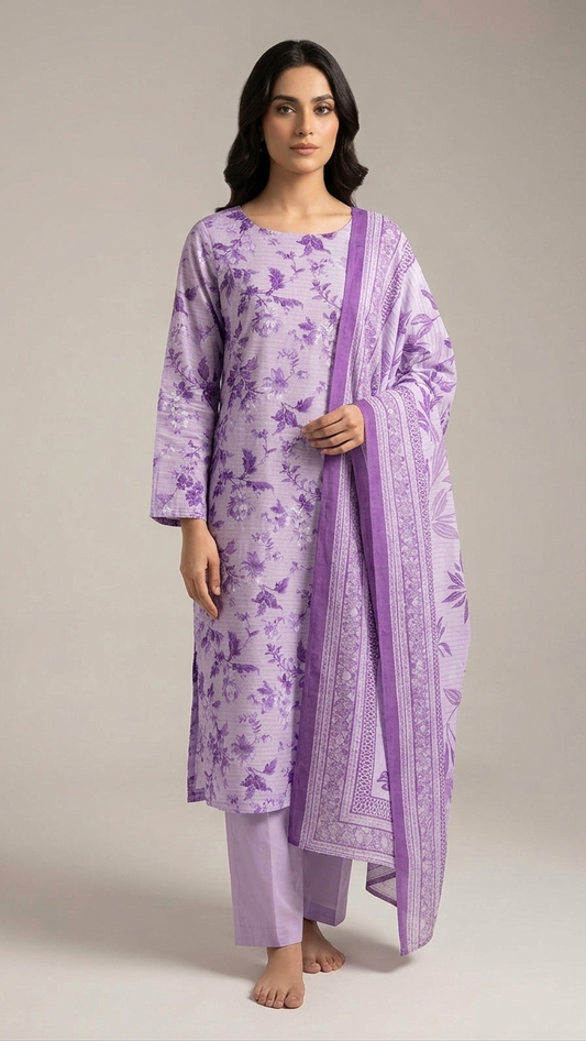 printed Lawn 3-Piece unstitched