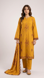 Embroidered Lawn 3-pcs unstitched