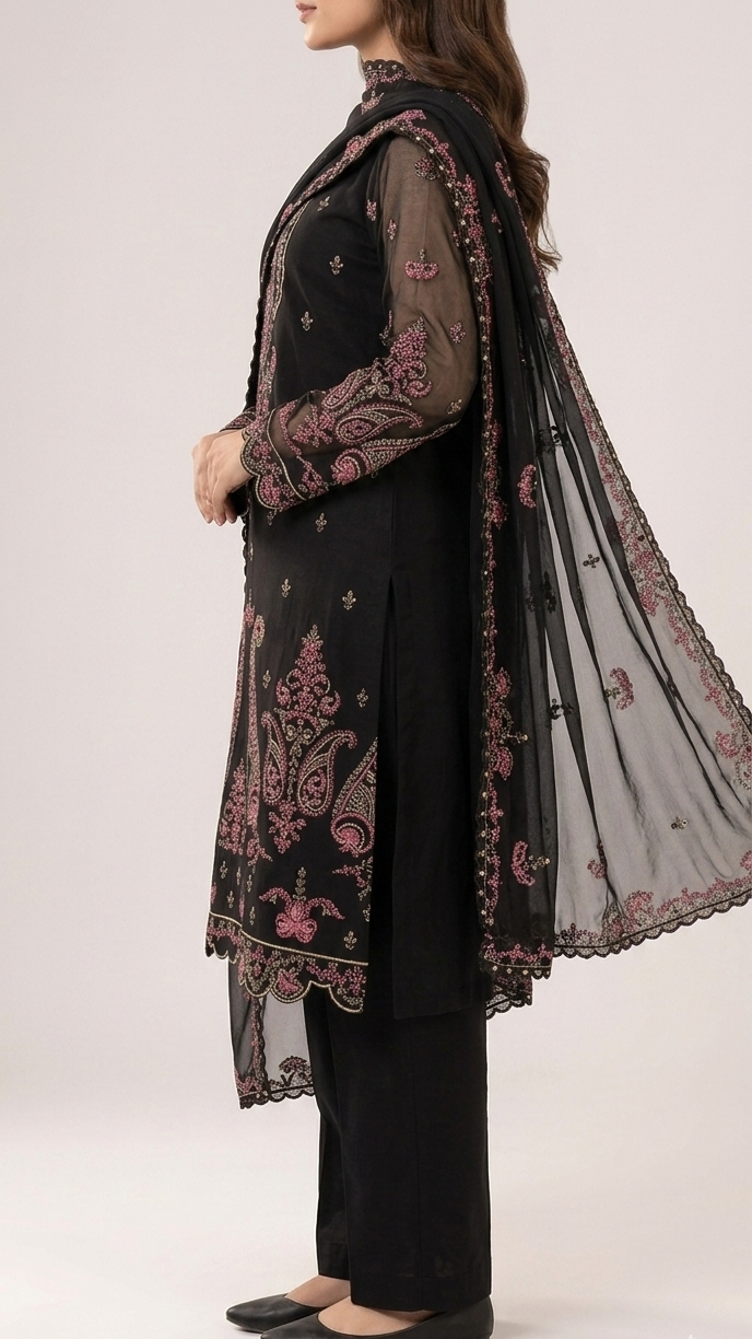 Embroidered Lawn 3-pcs unstitched