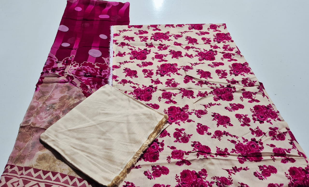 Rosy Beige, Viscose Chamki 3 pcs