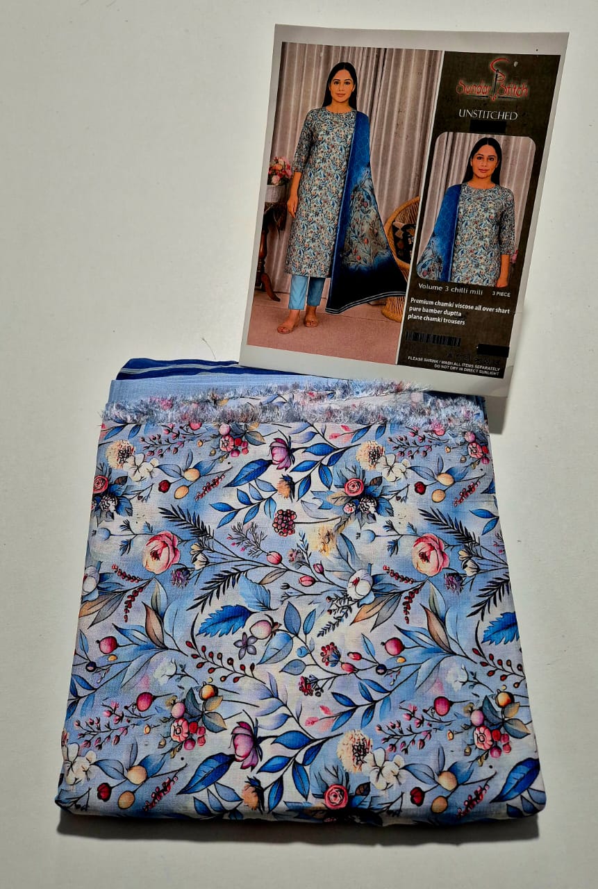 Aqua Blossom, Viscose Chamki 3 pcs