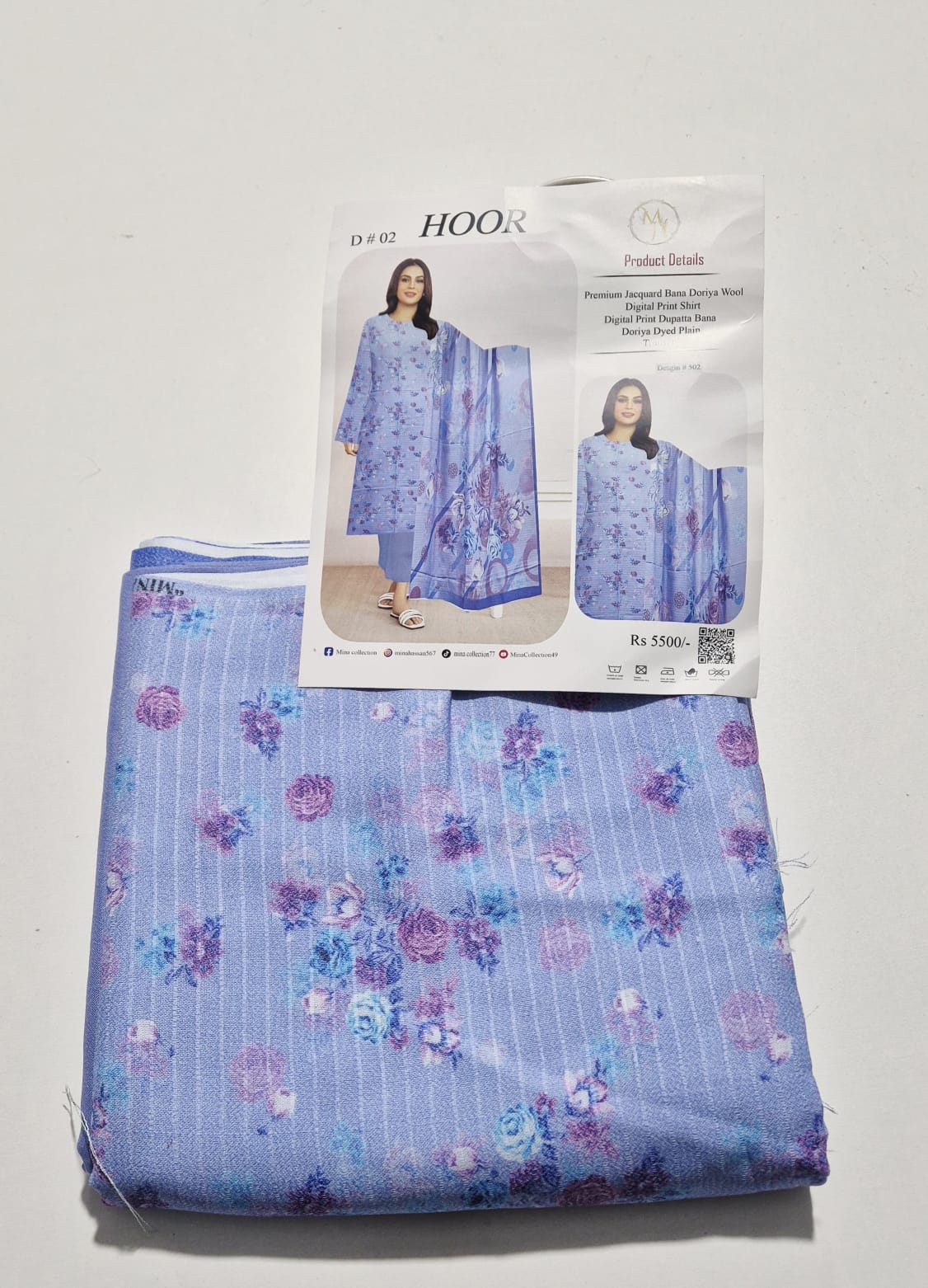 Lilac Whisper, Dhanak Banadoriya Jacquard 3 pcs