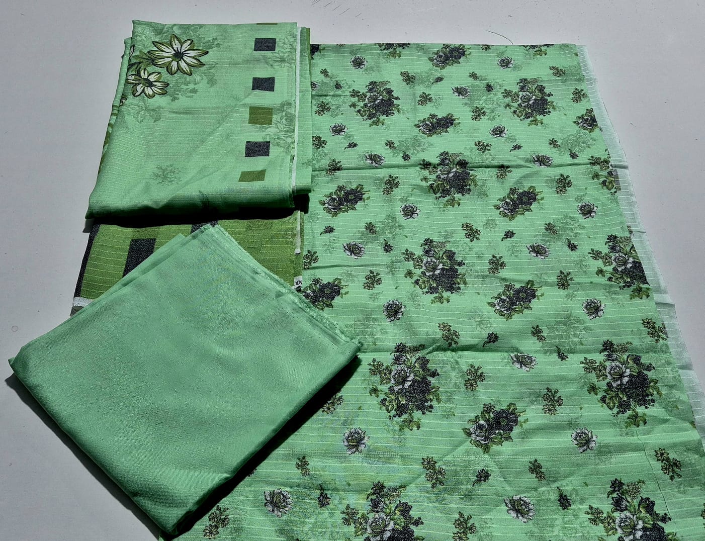 Neon Green, Dhanak Banadoriya Jacquard 3 pcs