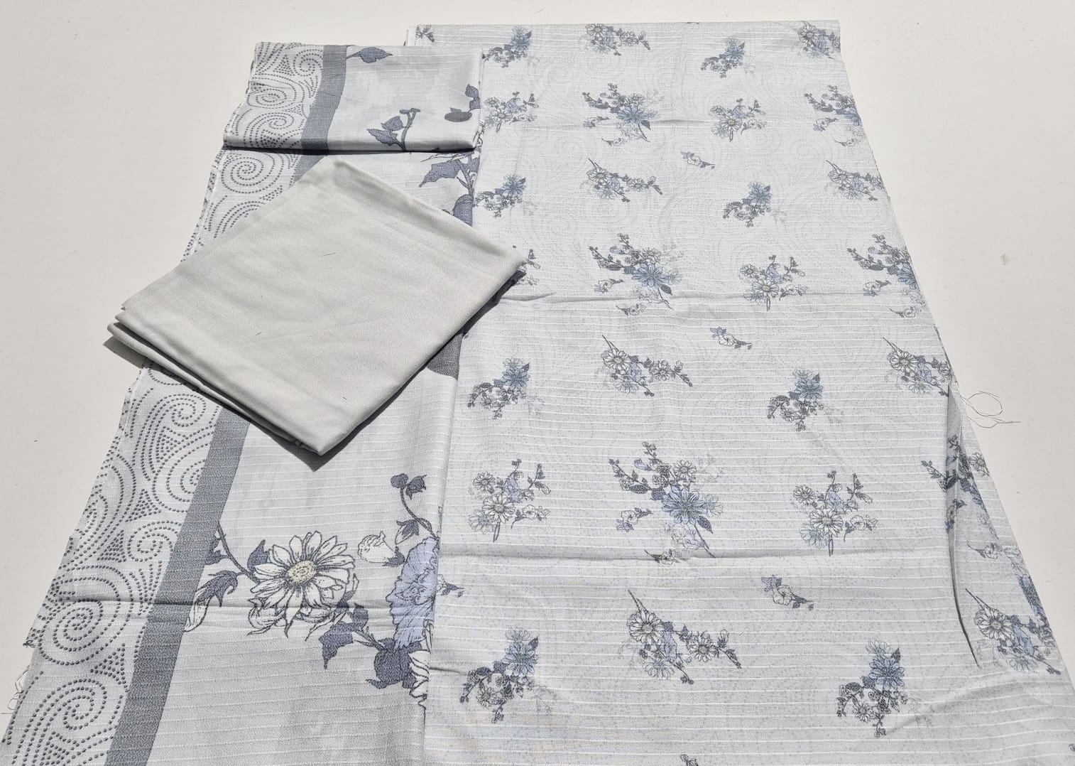 Pearl Ash, Dhanak Printed jacquard 3pcs