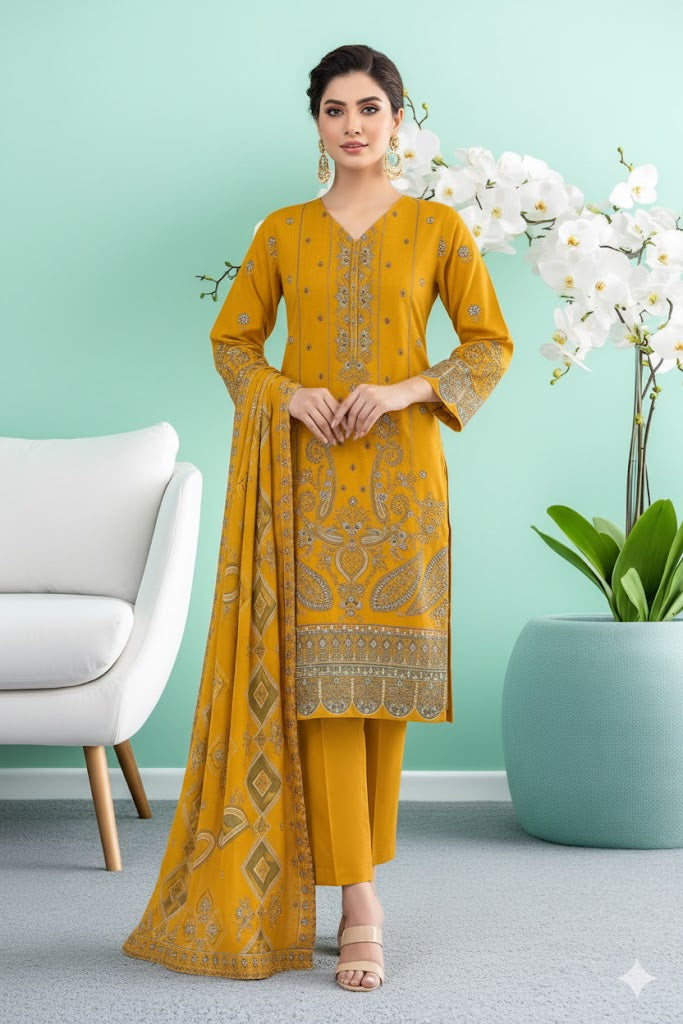 Amber Glow, Dhanak Embroidered vol.001