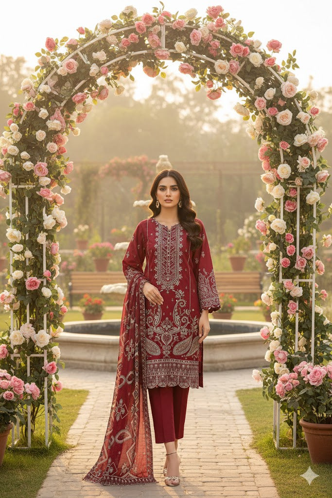 Garnet, Dhanak embroidered vol.001