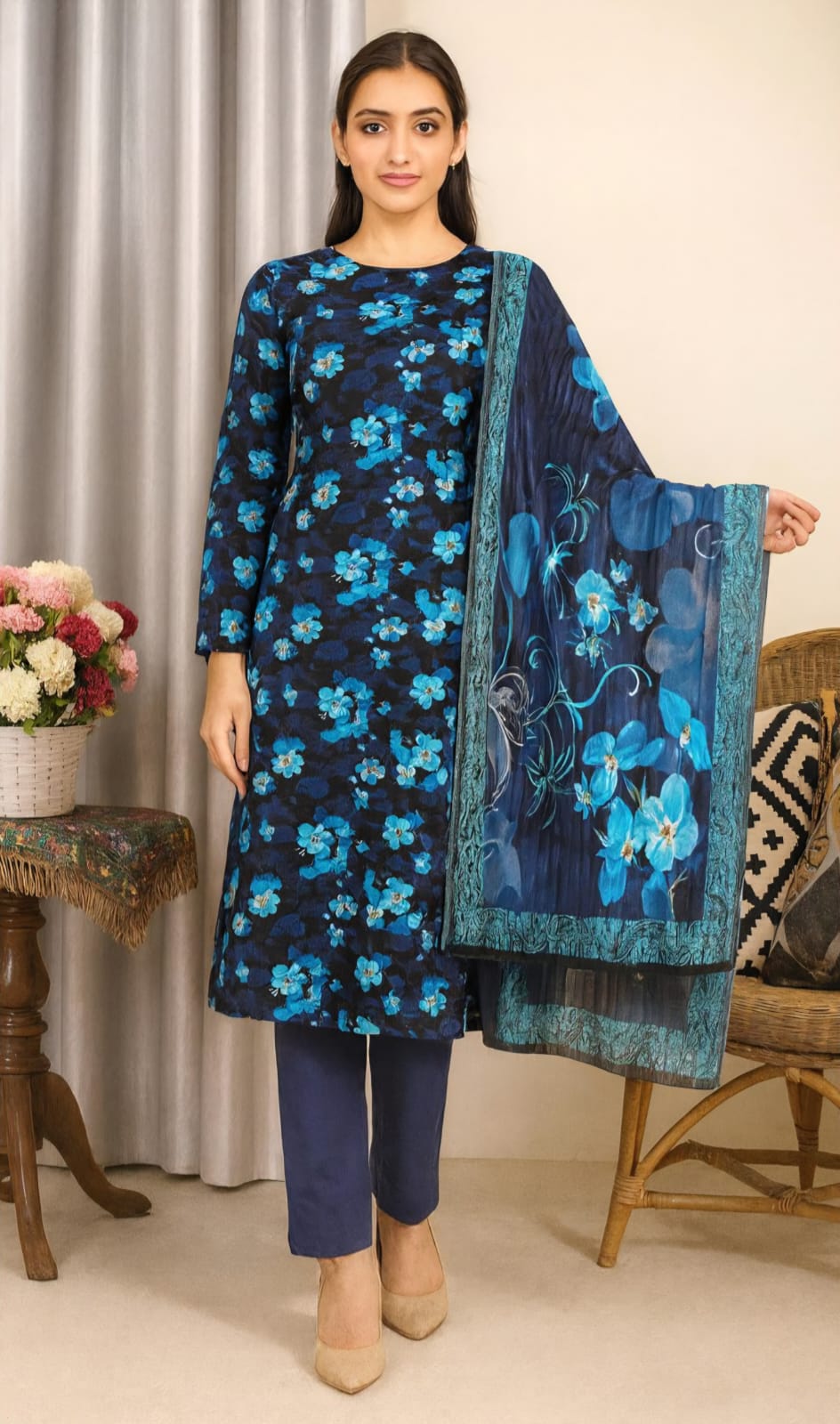 karandi 3 pcs unstitched printed