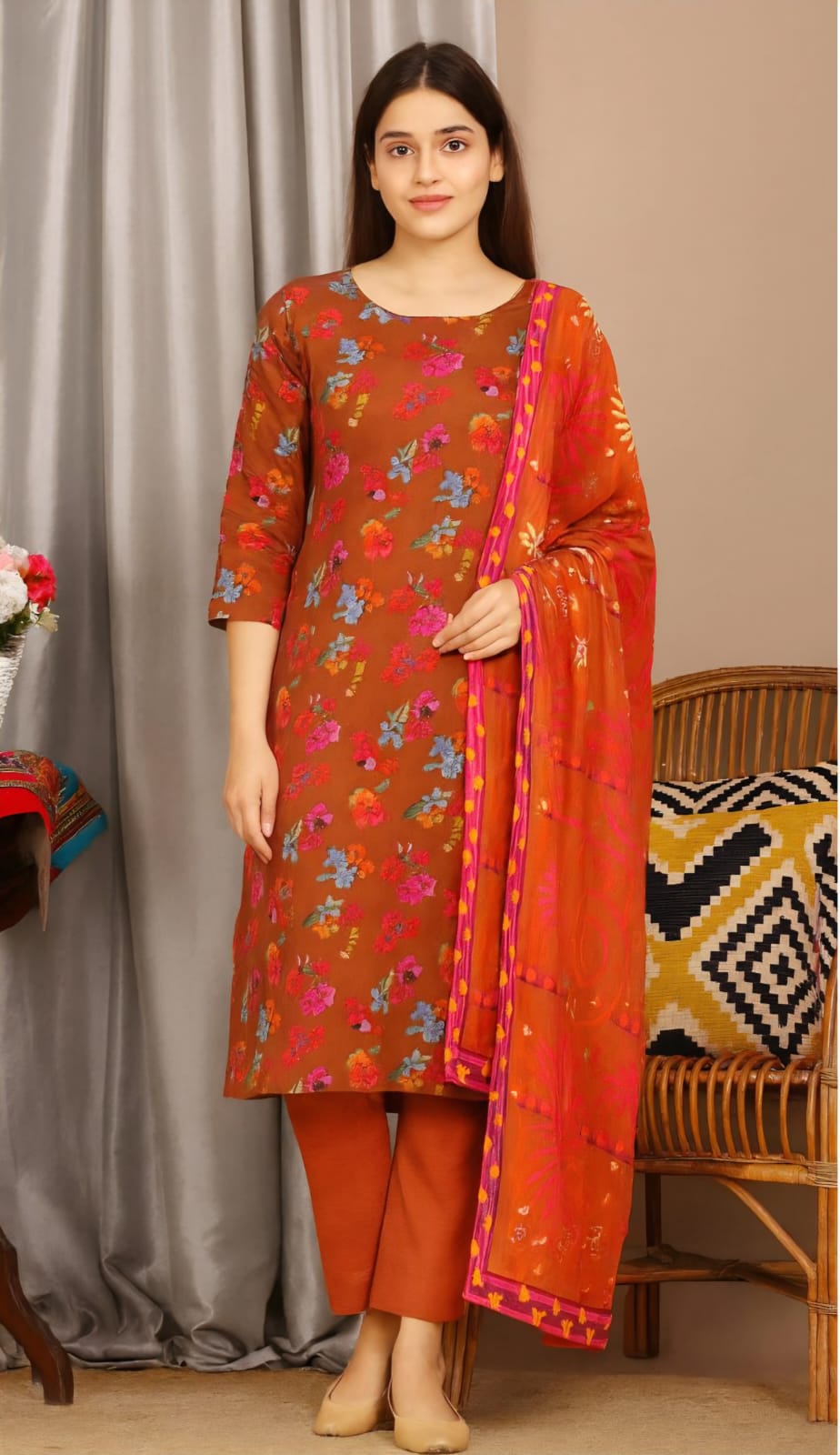 karandi 3 pcs unstitched printed