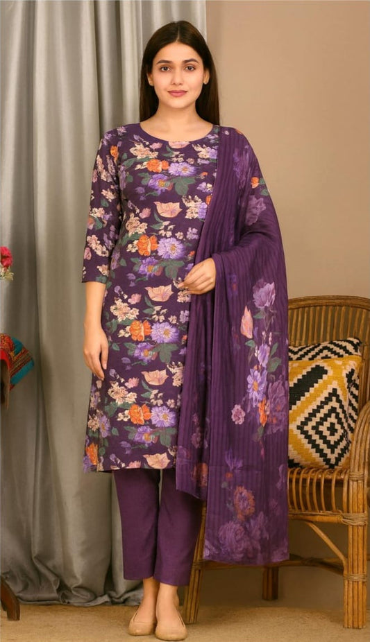 Karandi 3 Pcs Unstitched Printed