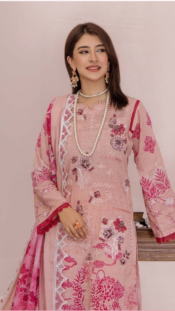 Embroidered Printed Lawn 3-Piece unstitched
