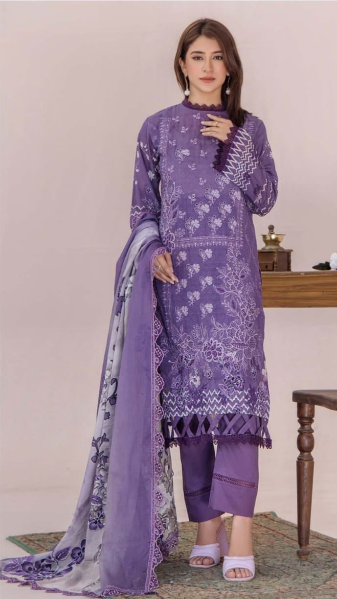 Embroidered Printed Lawn 3-Piece unstitched