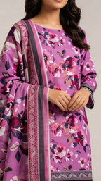 Printed lawn 3-Piece unstitched