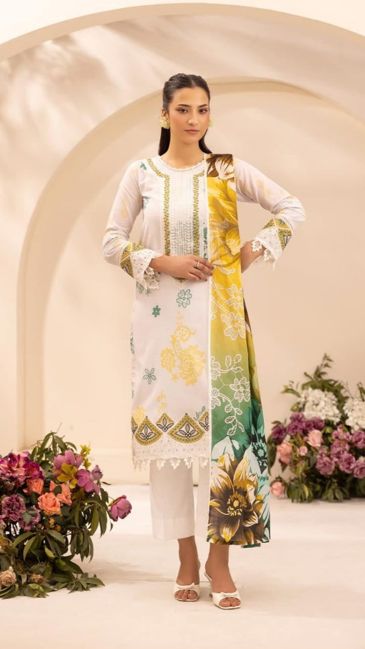 Embroidered Lawn 3-piece unstitched