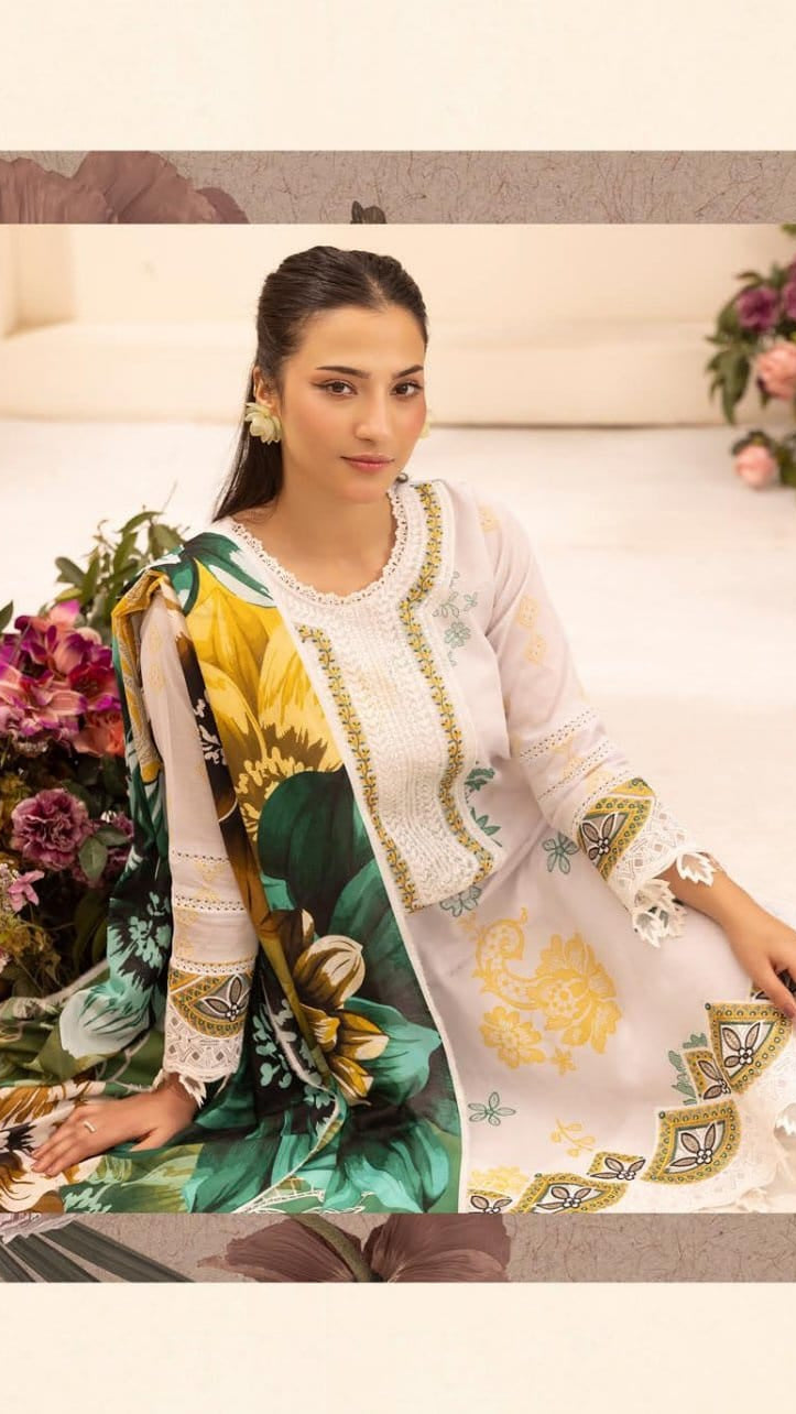 Embroidered Lawn 3-piece unstitched