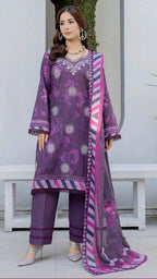 Print Embroidery Lawn 3-Piece unstitched