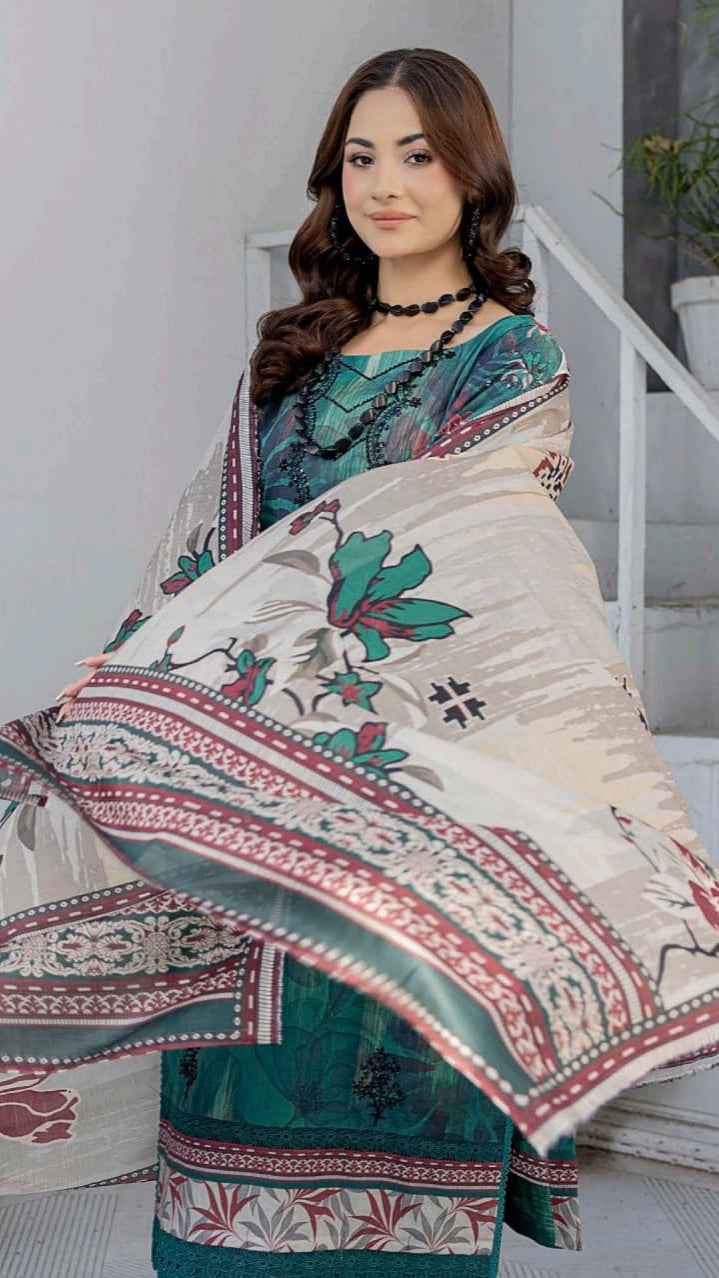 Print Embroidery Lawn 3-Piece unstitched