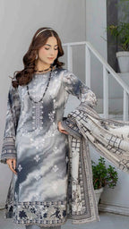 Print Embroidery Lawn 3-Piece unstitched