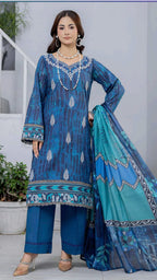 Print Embroidery Lawn 3-Piece unstitched
