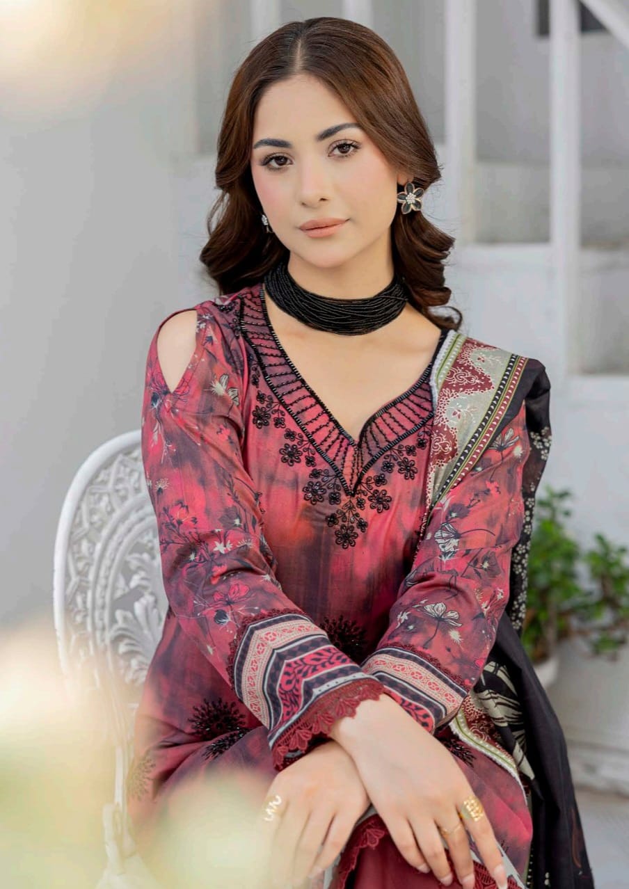 Print Embroidery Lawn 3-Piece unstitched